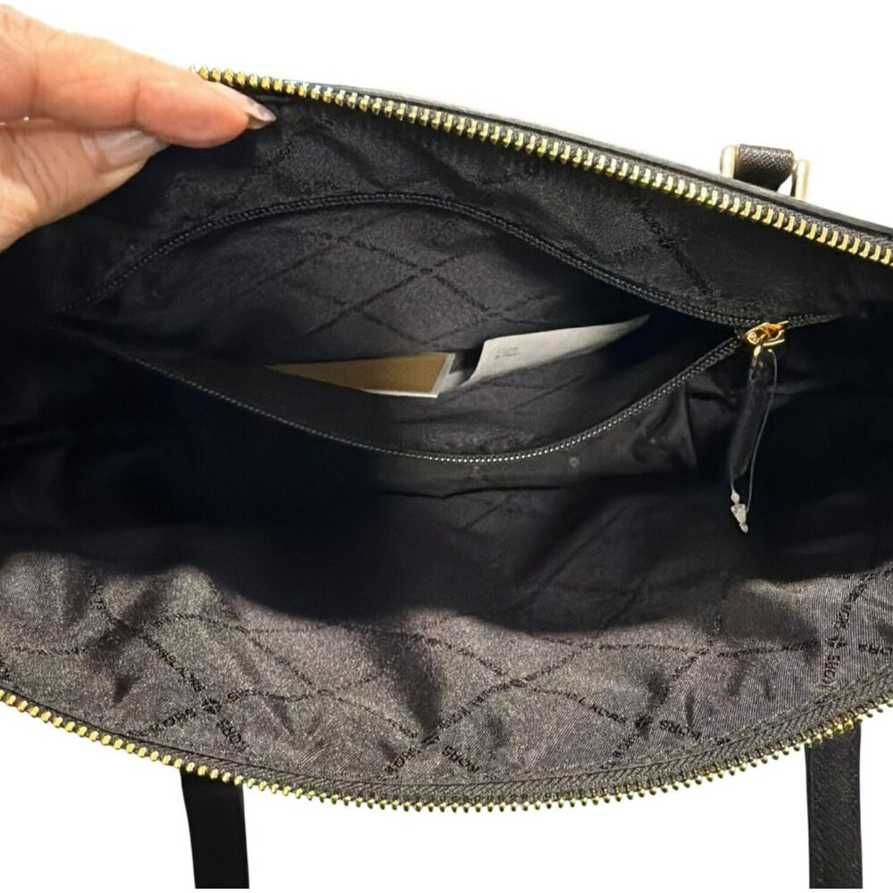 Michael Kors Black Saffiano Leather Tote Bag NEW - Picture 6 of 8